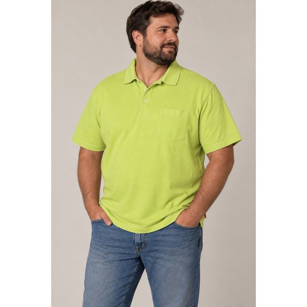 Levi’s Vintage Men’s XL Lime Green Polo Shirt 100% Cotton Pocket 90s